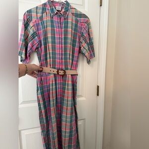J.G. Hook Plaid Shirt Dress 8